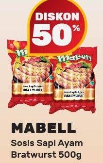 Promo Harga MABELL Bratwurst Bratwurst 500 gr - Yogya