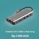 Promo Harga FEELTEK 6 in 1 USB-C Hub Grey  - iBox