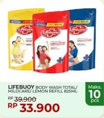 Promo Harga Lifebuoy Body Wash Total 10, Mild Care, Lemon Fresh 850 ml - Yogya
