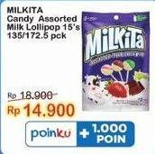 Promo Harga Milkita Milk Lollipop Assorted 172 gr - Indomaret
