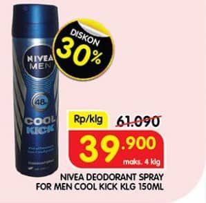 Promo Harga Nivea Men Deo Spray Cool Kick 150 ml - Superindo