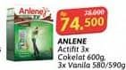 Promo Harga Anlene Actifit 3x High Calcium Cokelat, Vanilla 590 gr - Alfamidi