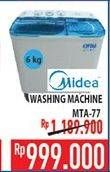 Promo Harga MIDEA MTA77-P1302S Washing Machine  - Hypermart