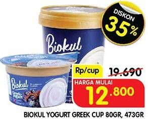 Promo Harga Biokul Greek Yogurt 80 gr - Superindo