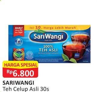 Promo Harga Sariwangi Teh Asli 30 pcs - Alfamart