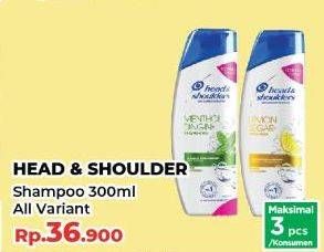 Promo Harga Head & Shoulders Shampoo All Variants 300 ml - Yogya