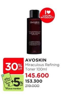 Promo Harga Avoskin Miraculous Refining Toner 100 ml - Watsons