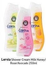 Promo Harga LERVIA Shower Cream Milk Honey, Milk Avocado, Rose 250 ml - Carrefour