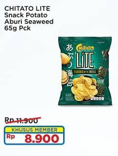 Promo Harga Chitato Lite Snack Potato Chips Aburi Seaweed 65 gr - Indomaret