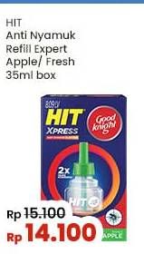 Promo Harga HIT Expert Refill Fresh, Apple 35 ml - Indomaret