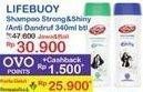 Promo Harga Lifebuoy Shampoo Strong Shiny, Anti Dandruff 340 ml - Indomaret