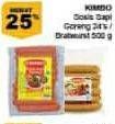 Promo Harga KIMBO Sosis Sapi 24s/ Bratwurst 500g  - Giant