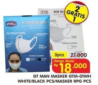 Promo Harga GT MAN Masker Non Medis per 3 pcs - Superindo