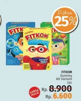 Promo Harga FITKOM Gummy All Variants  - LotteMart