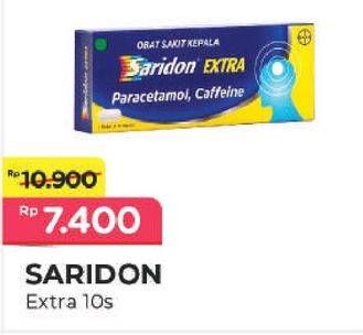 Promo Harga SARIDON Obat Sakit Kepala Extra 10 pcs - Alfamart
