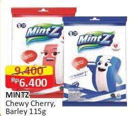 Promo Harga Mintz Candy Chewy Mint Cherrymint, Barelymint 115 gr - Alfamart