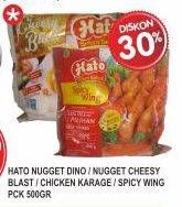 Promo Harga HATO Nugget Dino / Nugget Cheesy / Chicken Karage / Spicy Wing 500gr  - Superindo