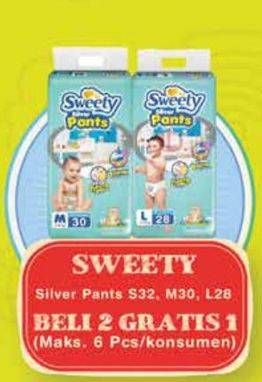 Promo Harga Sweety Silver Pants L28, S32, M30 28 pcs - Yogya