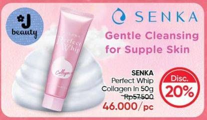 Promo Harga SENKA Perfect Whip Facial Foam Collagen In 50 gr - Guardian