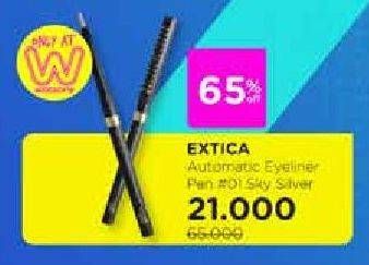 Promo Harga EXTICA Auto Eyeliner Pen Sky Silver  - Watsons