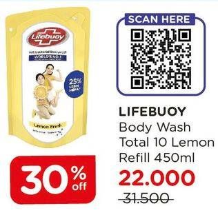 Promo Harga LIFEBUOY Body Wash Lemon Fresh 450 ml - Watsons