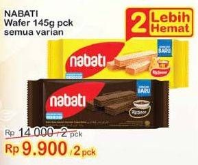 Promo Harga NABATI Wafer Chocolate, Cheese per 2 bungkus 145 gr - Indomaret