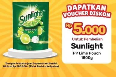 Promo Harga Sunlight Pencuci Piring Jeruk Nipis 100 1500 ml - Yogya