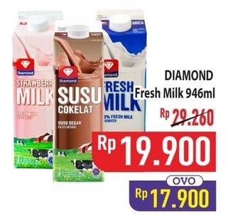 Promo Harga Diamond Fresh Milk 946 ml - Hypermart