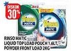 Promo Harga Rinso Detergent Matic Liquid/Rinso Detergent Matic Powder   - Hypermart