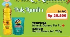 Promo Harga Tropical Minyak Goreng + Bango Kecap Manis   - Alfamidi