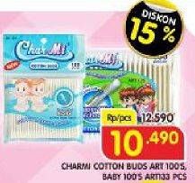 Promo Harga CHARMI Cotton Buds Art, Baby 100 pcs - Superindo