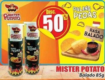 Promo Harga MISTER POTATO Snack Crisps Balado 85 gr - Hari Hari