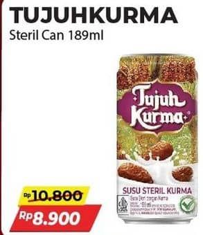 Promo Harga Tujuh Kurma Susu Steril Kurma 200 ml - Alfamart