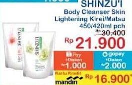 Promo Harga Shinzui Body Cleanser Kirei, Matsu 420 ml - Indomaret