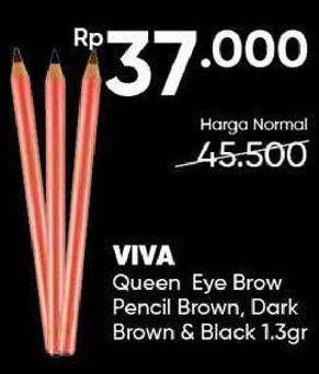 Promo Harga VIVA Eyebrow Pencil Brown, Dark Brown, Black 1 gr - Guardian