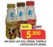 Promo Harga KIN Fresh Milk Full Cream, Coffee, Chocolate 200 ml - Superindo