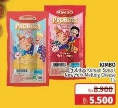 Promo Harga KIMBO Probites Korean Hot Spicy, New York Melting Cheese 1 pcs - Lotte Grosir