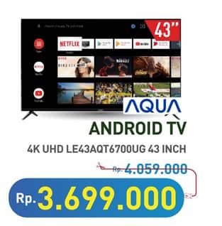 Promo Harga Aqua LE43AQT6700UG  - Hypermart