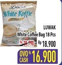 Promo Harga Luwak White Koffie Original per 18 sachet 20 gr - Hypermart