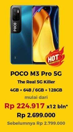 Promo Harga XIAOMI Poco M3 Pro 5G  - Erafone