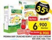 Promo Harga Promina 8+ Baby Crunchies Seaweed, Keju 20 gr - Superindo