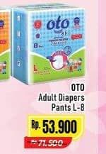Promo Harga OTO Adult Diapers Pants L8 8 pcs - Alfamart