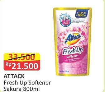Promo Harga ATTACK Fresh Up Softener Sakura 800 ml - Alfamart
