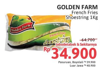 Promo Harga Golden Farm French Fries Shoestring 1000 gr - Alfamidi