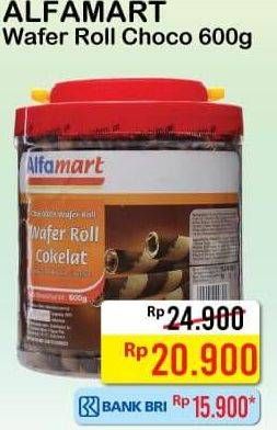 Promo Harga ALFAMART Wafer Roll Cokelat 600 gr - Alfamart