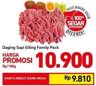 Promo Harga Daging Giling Sapi Family Pack per 100 gr - Carrefour