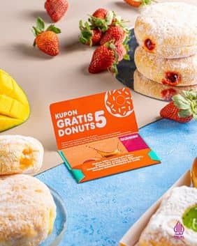 Promo Harga Kupon Gratis Donuts 5  - Dunkin Donuts