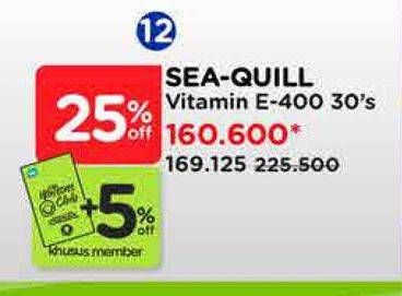 Promo Harga Sea Quill Vitamin E 400 IU 30 pcs - Watsons