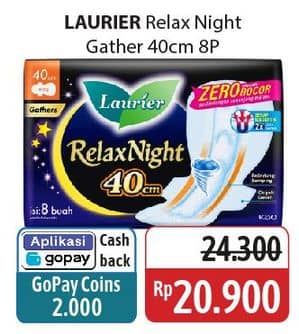 Promo Harga Laurier Relax Night Gathers 40cm 8 pcs - Alfamidi