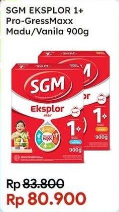 Promo Harga SGM Eksplor 1+ Susu Pertumbuhan Madu, Vanila 900 gr - Indomaret